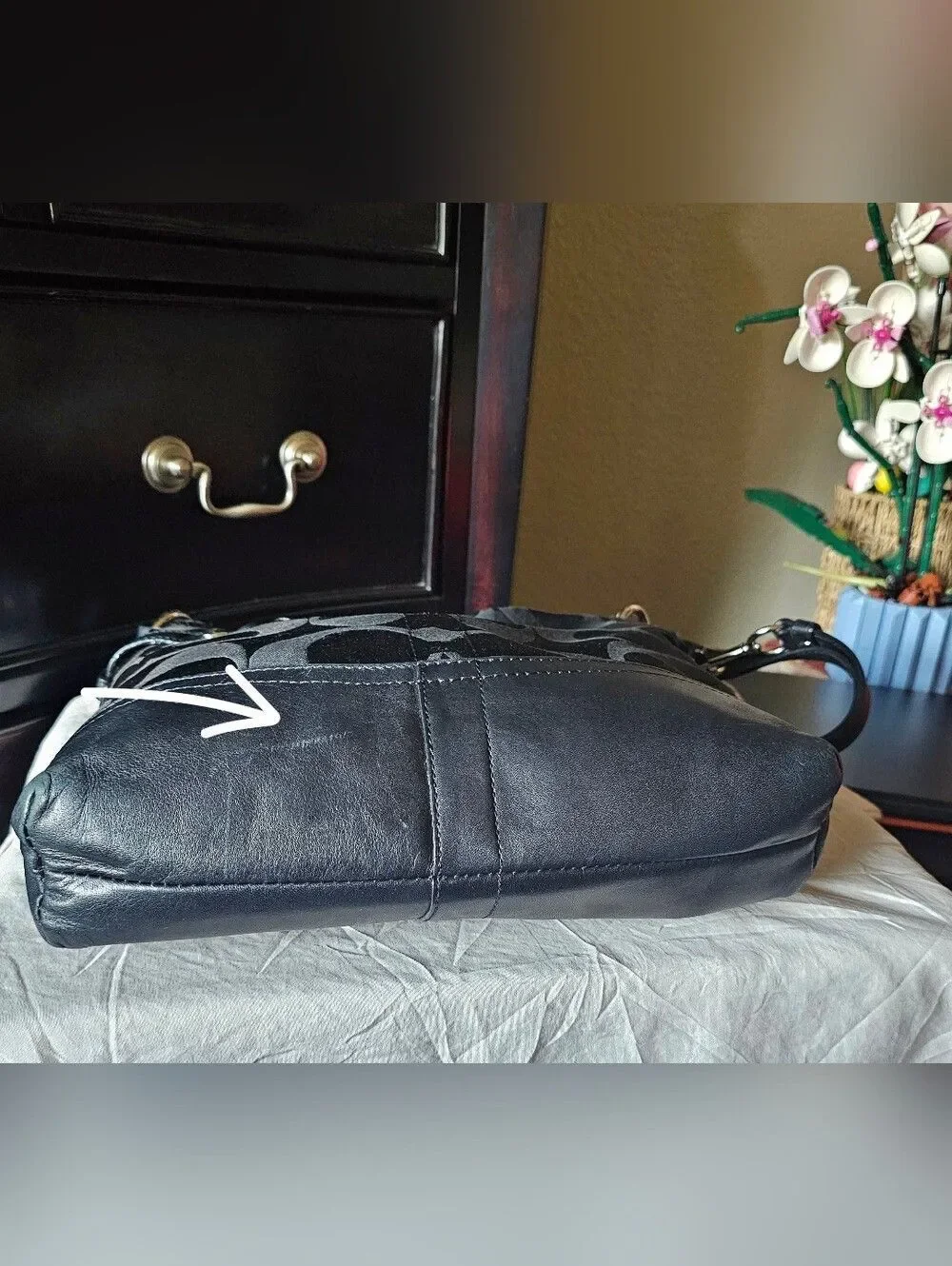 Coach Signature Optic Chain Duffle Style Bag